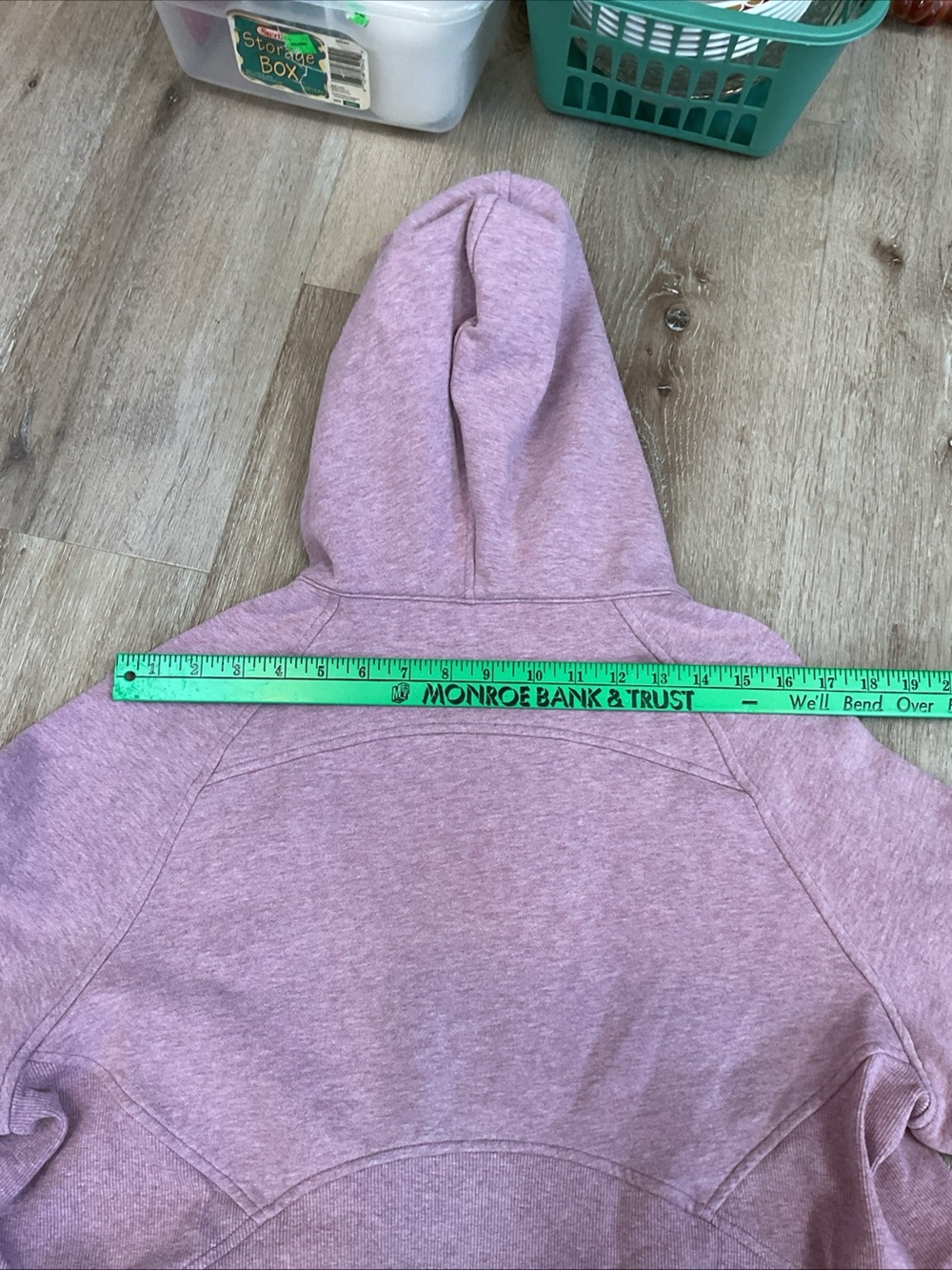 Lululemon - 1/2 Zip Cropped Hooded Sweatshirt - Pinkish Purple - Ladies Sz Med - Picture 5 of 11